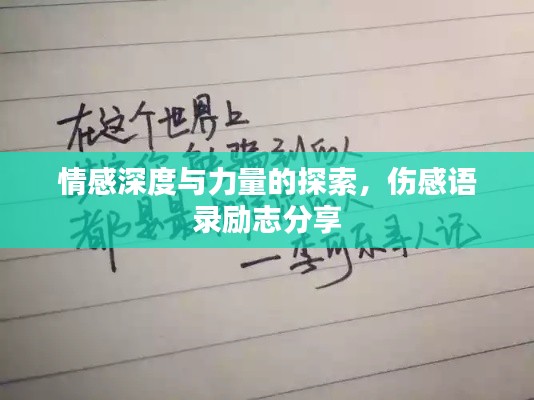 情感深度与力量的探索,伤感语录励志分享